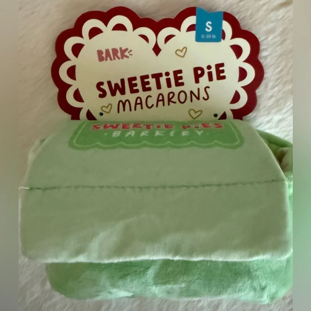 NWT Bark Sweetie Pie Macarons Plush Dog Toy Set - 4 Part Toy